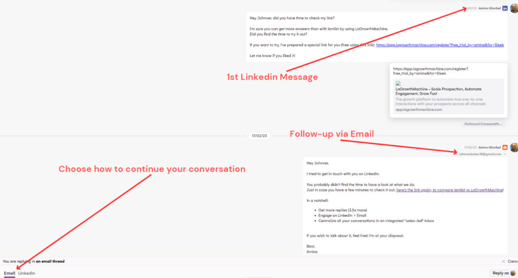 multichannel inbox example