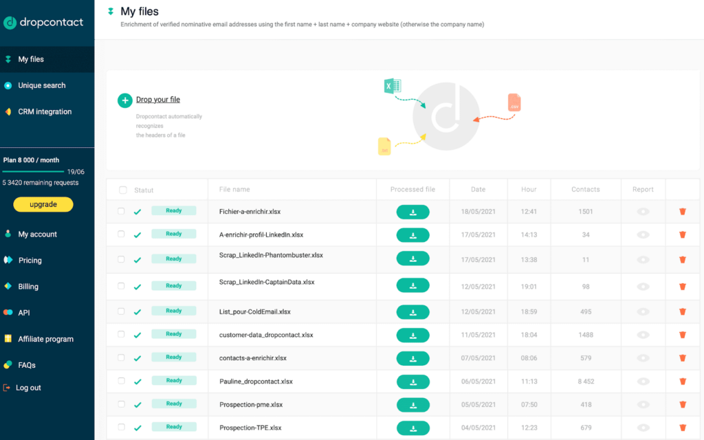 Trouver une adresse mail avec DropContact