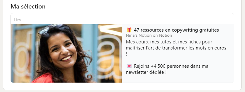 La s&eacute;lection des publications Linkedin, par Nina Ramen