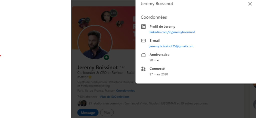 Trouver une adresse mail sur Linkedin