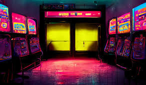 row of arcade games