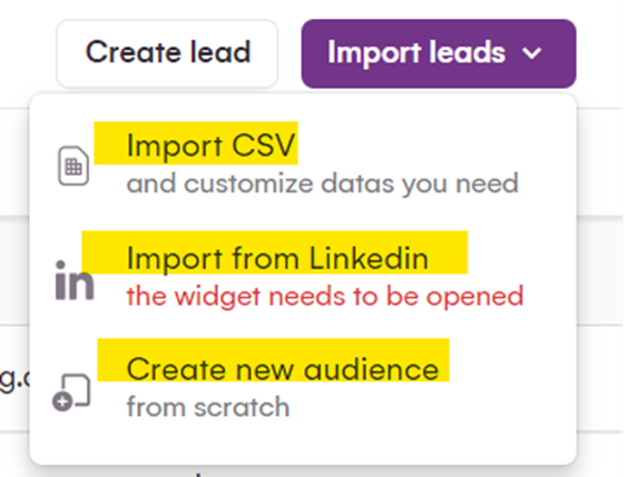 import leads from any source