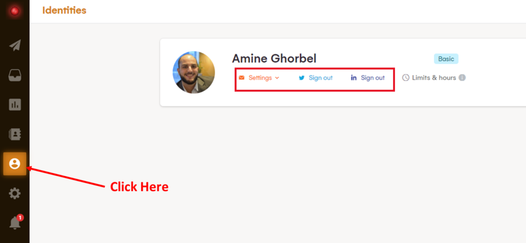 lgm connect channels to  identity