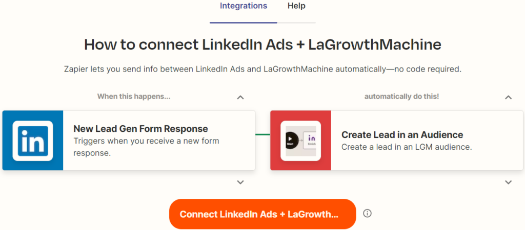 zapier: lgm + linkedin lead gen forms
