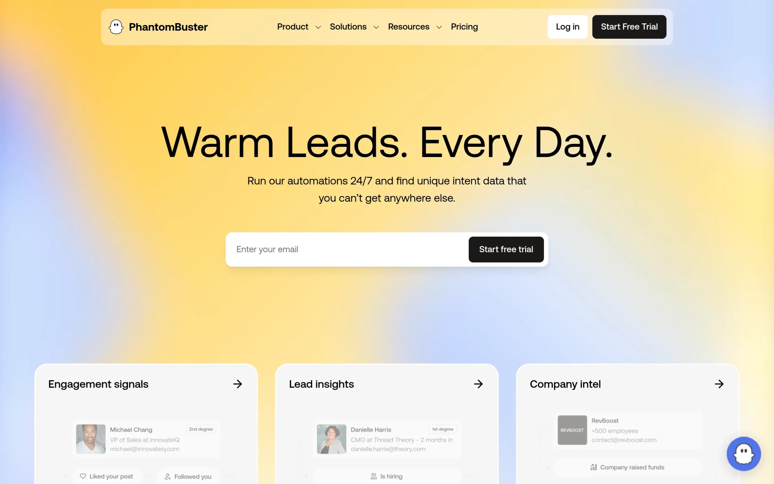Phantombuster interface showing key features and dashboard
